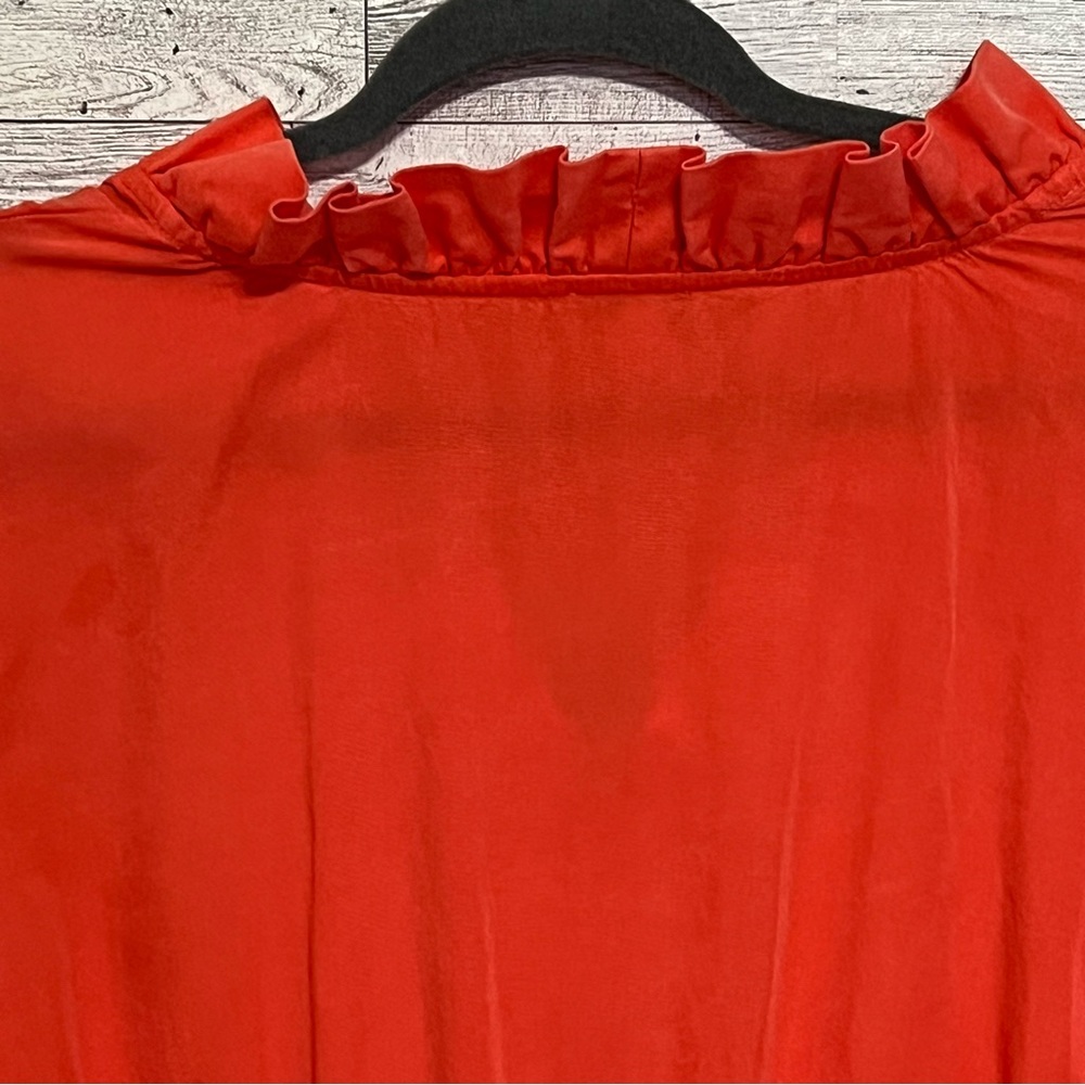 Crown & Ivy Red Ruffle V-Neck Top - Picture 8 of 14